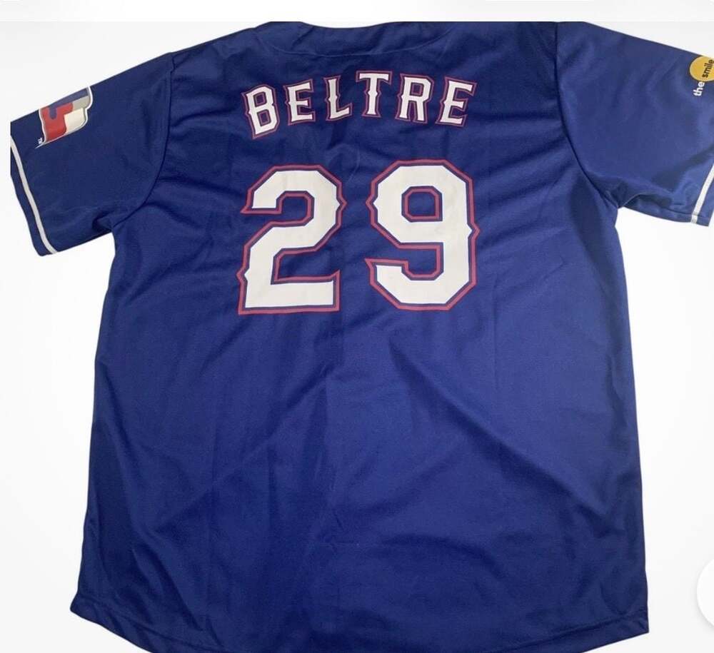 Adrian Beltre Texas Rangers Blue Replica Baseball Jersey with The Smile Generati